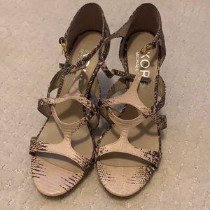 KORS Michael Kors snakeskin high heels Leather